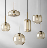 Nordic Industrial Luxury Glass Led Pendant | Yedwo Design