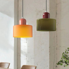 Nordic Morandi Cylinder Glass Pendant Light | Yedwo Design