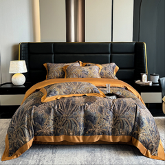 Opulent Garden Premium Pima Cotton Digital-Print Bedding Set | Yedwo