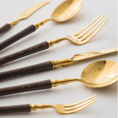 Paris Vintage Millettia Wood Cutlery Set | Yedwo Design