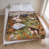 Pastoral Time Jacquard Tapestry Throw | Yedwo Design
