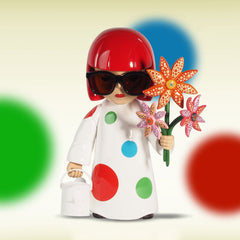 Polka Dot Pumpkin Art Toy for Art Lovers
