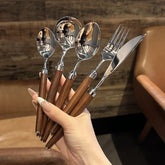 Premium Red Guibao Wood Cutlery Set | Yedwo