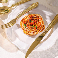 Premium Stone Texture Sculpted Relief Flatware Set | Yedwo Design