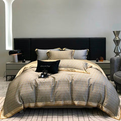 Premium 600TC Flowers Leaves Tencel Bedding Duvet Cover | Yedwo