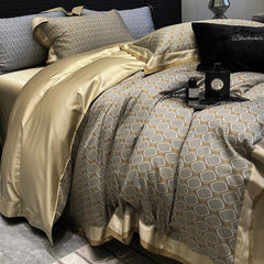 Premium 600TC Flowers Leaves Tencel Bedding Duvet Cover | Yedwo