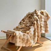 Premium Tie-Dye Faux Fur Rabbit Plush Sofa Blanket | Yedwo