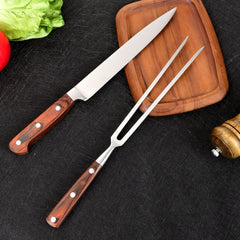 Red Rosewood BBQ Knife & Fork Set | Yedwo Design