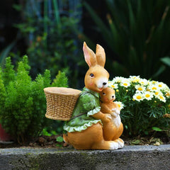 Resin Garden Bunny Rabbit Family Figurine Set | Yedwo Design