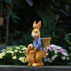 Resin Garden Bunny Rabbit Family Figurine Set | Yedwo Design