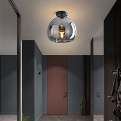 Retro Copper Glass Ceiling Light | Yedwo