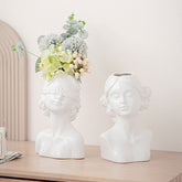 "Rose & Ruby" Lady Ceramic Vase Set of 2 | Yedwo Design