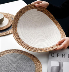 Round Woven Placemats Set of 4 | Yedwo