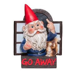 Go Away Rude Middle Finger Gnomes Statue | Yedwo Design