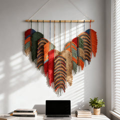 Rustic Boho Macrame Leaf Wall Hanging | Yedwo Design