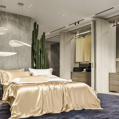 Zenith Aqua Green Luxury Pure Mulberry Silk Bedding Set | Yedwo