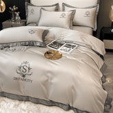Praha Modern Nordic Long-Staple Cotton Embroidered Bedding Set | Yedwo