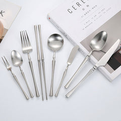 Slimline Matte Gold 304 Stainless Steel Cutlery Set | Yedwo