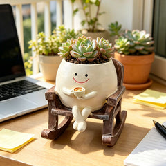 Smiley Rocking Chair Resin Planter | Yedwo Design
