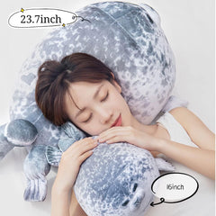 Soft Kawaii Chubby Blob Seal Throw Pillow | Yedwo