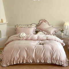 Sweetheart French Ruffle Egyptian Cotton Duvet Cover Set | Yedwo
