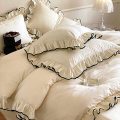 Sweetheart French Ruffle Egyptian Cotton Duvet Cover Set | Yedwo