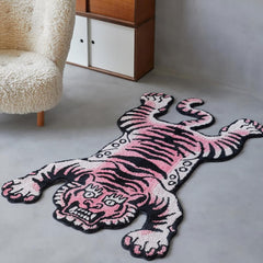 Tibetan Tiger Art Rug, Hand-Tufted Statement Piece | Yedwo