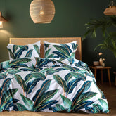 VINTAGE TROPICAL LEAVES PATTERN COTTON LUXURY BEDDING SET | Yedwo Home