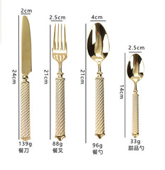 Vierre Collection Luxury Embossed Flatware Set | Yedwo