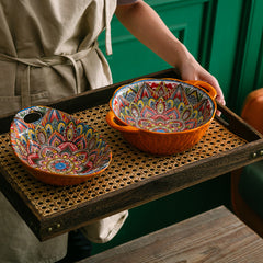 Vintage Bohemian Underglaze Ceramic Bowl | Yedwo
