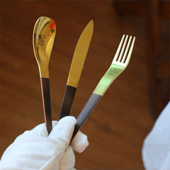 Vintage Gold Stainless Steel Cutlery Set | Yedwo Design