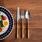 Vintage Handmade Burmese Teak Cutlery Set | Yedwo Design