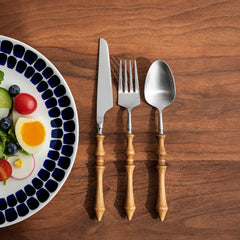 Vintage Handmade Burmese Teak Cutlery Set | Yedwo Design