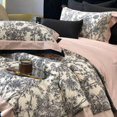 Vintage Luxurious Floral Print Long-Staple Cotton Bedding Set | Yedwo
