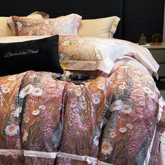 Vintage 600TC Egyptian Cotton Daisy Floral Print Duvet Cover | Yedwo