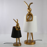 Vintage Antique Gold Bunny Table Lamp | Yedwo