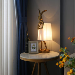 Vintage Antique Gold Bunny Table Lamp | Yedwo