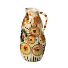 Vintage Hand-Painted Floral Ceramic Vase | Yedwo Design