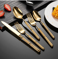 Vintage Luxury Embossed Flatware Set | Yedwo Design