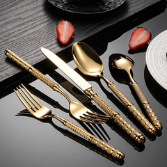 Vintage Luxury Embossed Flatware Set | Yedwo Design