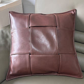 Vintage Modern Luxury Woven Leather Cushion | Yedwo Design