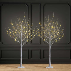 Artificial Decoration Lighted Birch Tree | Yedwo Home