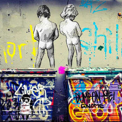 Banksy Peeing Boys Graffiti Street Art Wall Art | Yedwo