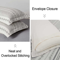 Boho Textured Cotton Jacquard Duvet Cover Set | Yedwo