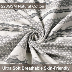 Boho Textured Cotton Jacquard Duvet Cover Set | Yedwo