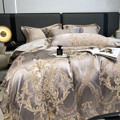 Chic Luxury Damask Egyptian Cotton Duvet Cover | Yedwo