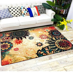 Contemporary Boho Retro Style Abstract Carpet | Yedwo