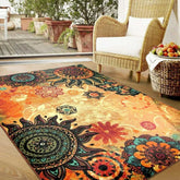 Contemporary Boho Retro Style Abstract Carpet | Yedwo