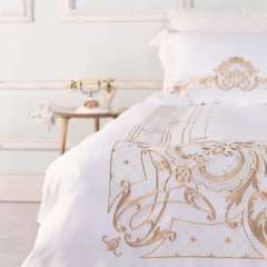 Egyptian Cotton Chic Golden Embroidery Duvet Cover Set | Yedwo Home
