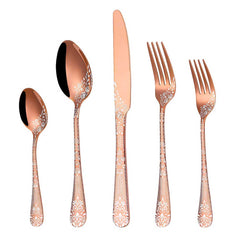 Flatware Set with Unique Floral Laser Design(20 Pcs) | Yedwo Design